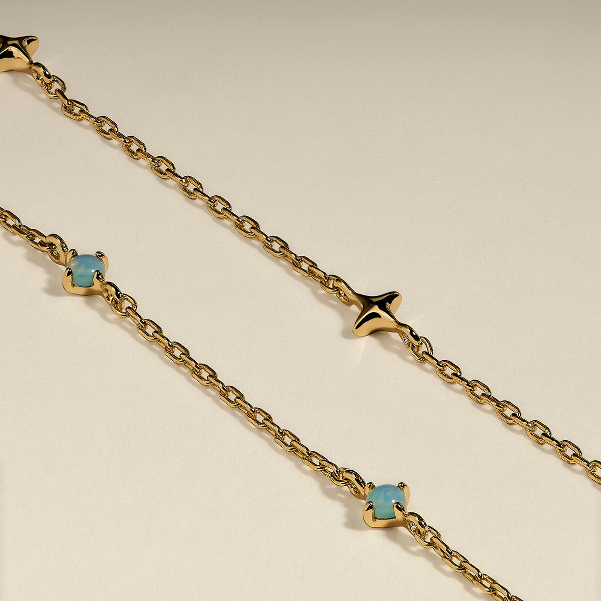 Cosmic Opal Double Bracelet in Gold-Astrid &amp; Miyu
