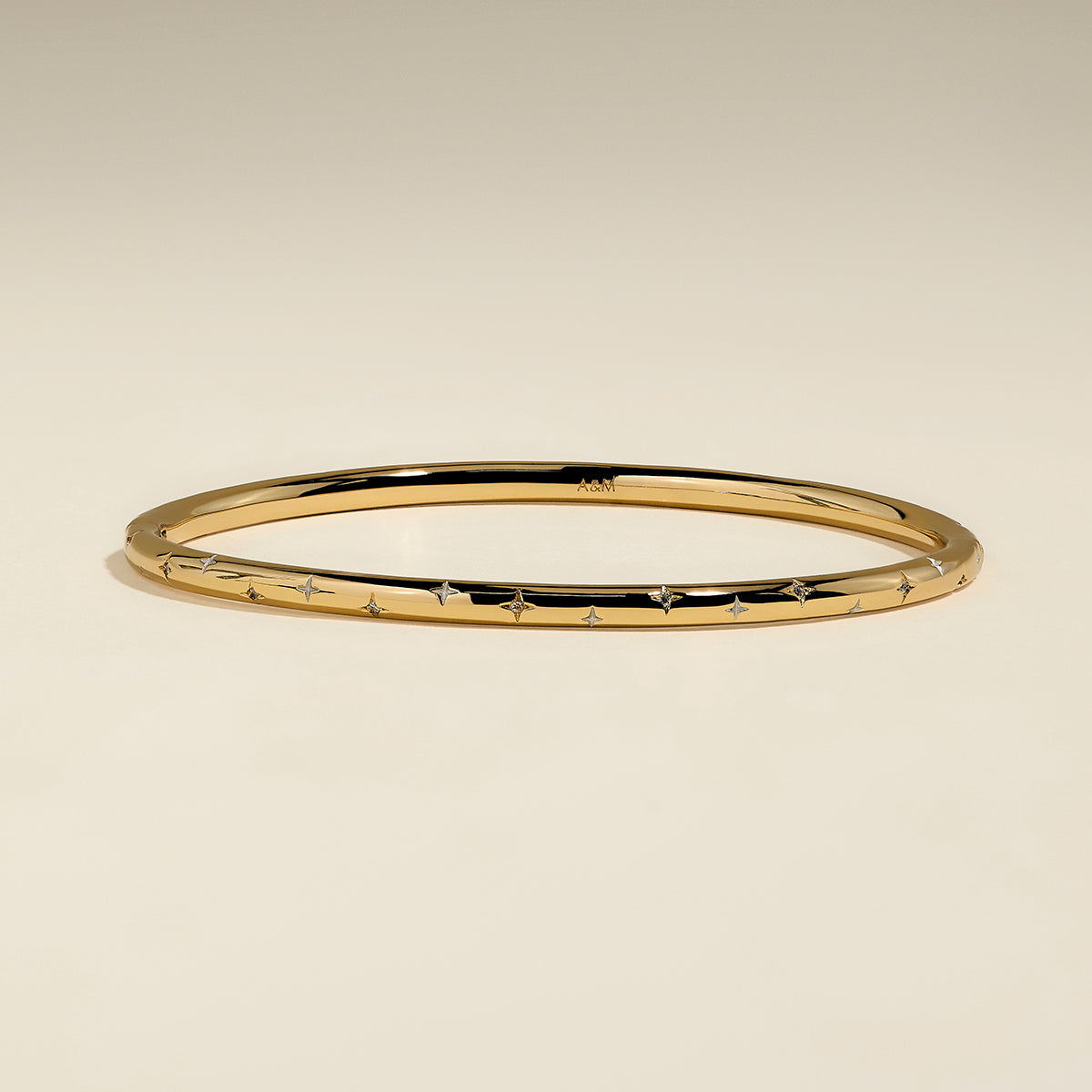 Cosmic Dome Bangle in Gold-Astrid &amp; Miyu