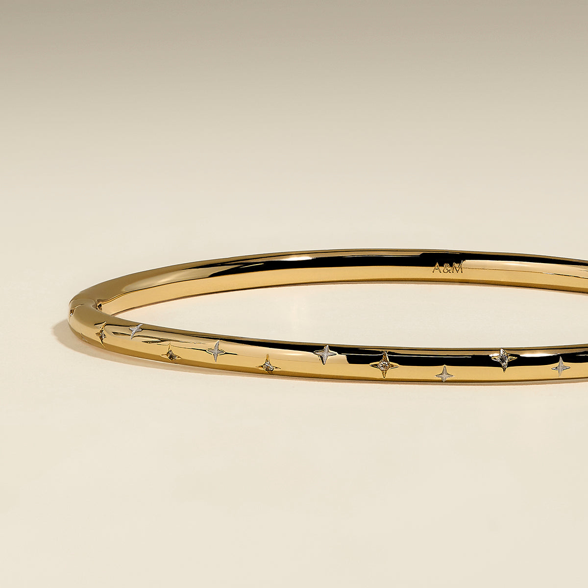 Cosmic Dome Bangle in Gold-Astrid &amp; Miyu