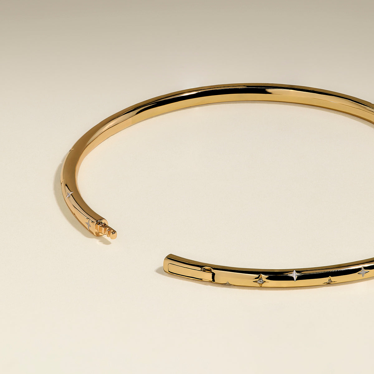 Cosmic Dome Bangle in Gold-Astrid &amp; Miyu