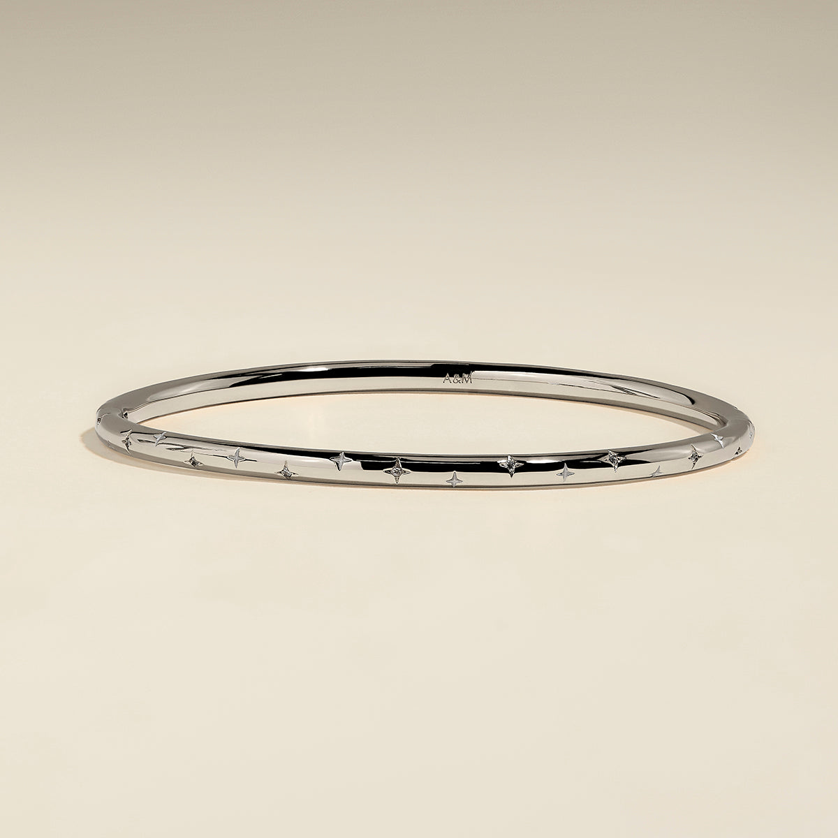 Cosmic Dome Bangle in Silver-Astrid &amp; Miyu