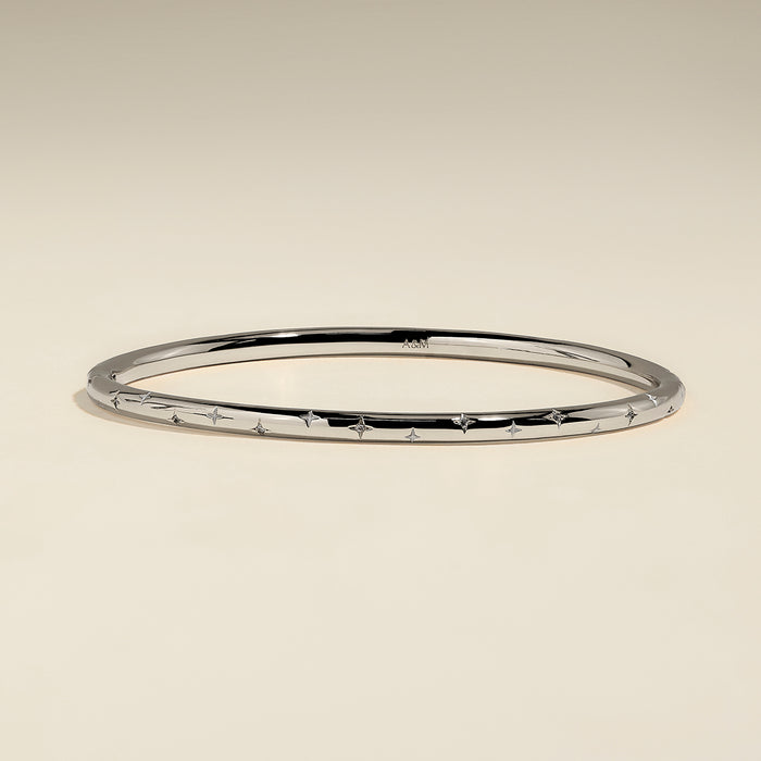 Cosmic Dome Bangle in Silver-Astrid &amp; Miyu