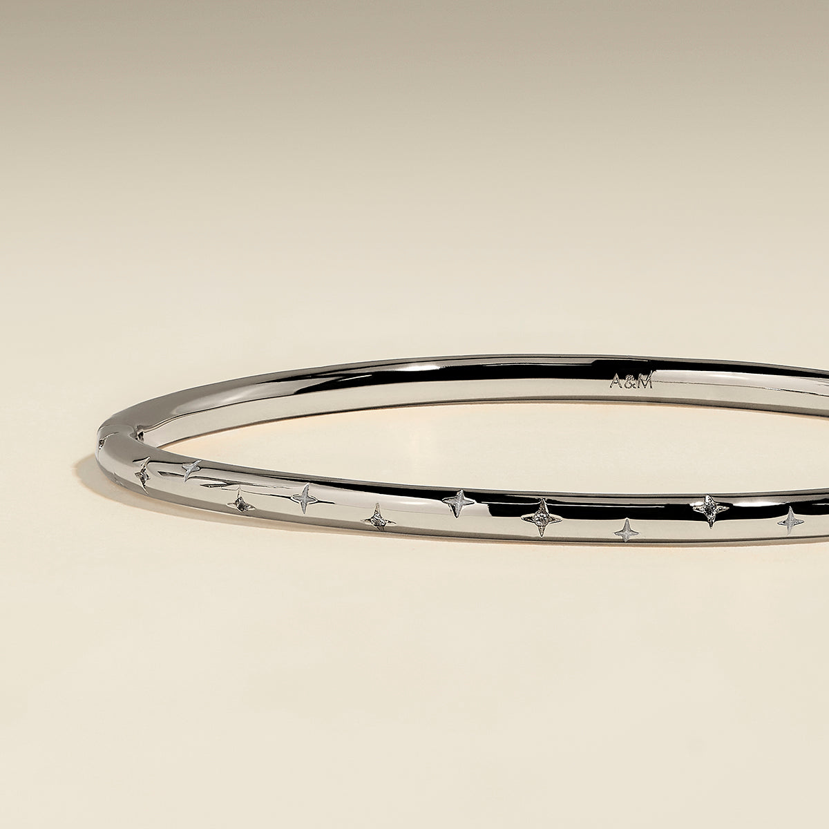 Cosmic Dome Bangle in Silver-Astrid &amp; Miyu