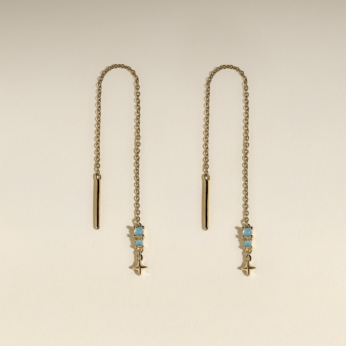 Cosmic Opal Thread Earrings in Gold-Astrid &amp; Miyu