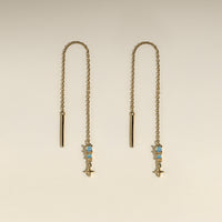 Cosmic Opal Thread Earrings in Gold-Astrid &amp; Miyu