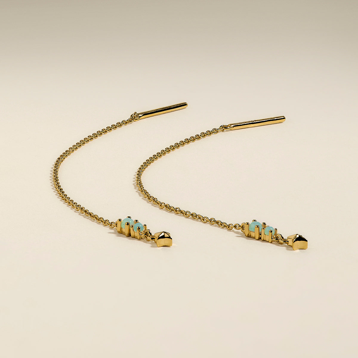 Cosmic Opal Thread Earrings in Gold-Astrid &amp; Miyu