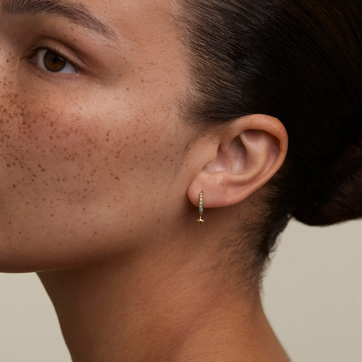 Cosmic Opal Hook Earrings in Gold-Astrid &amp; Miyu