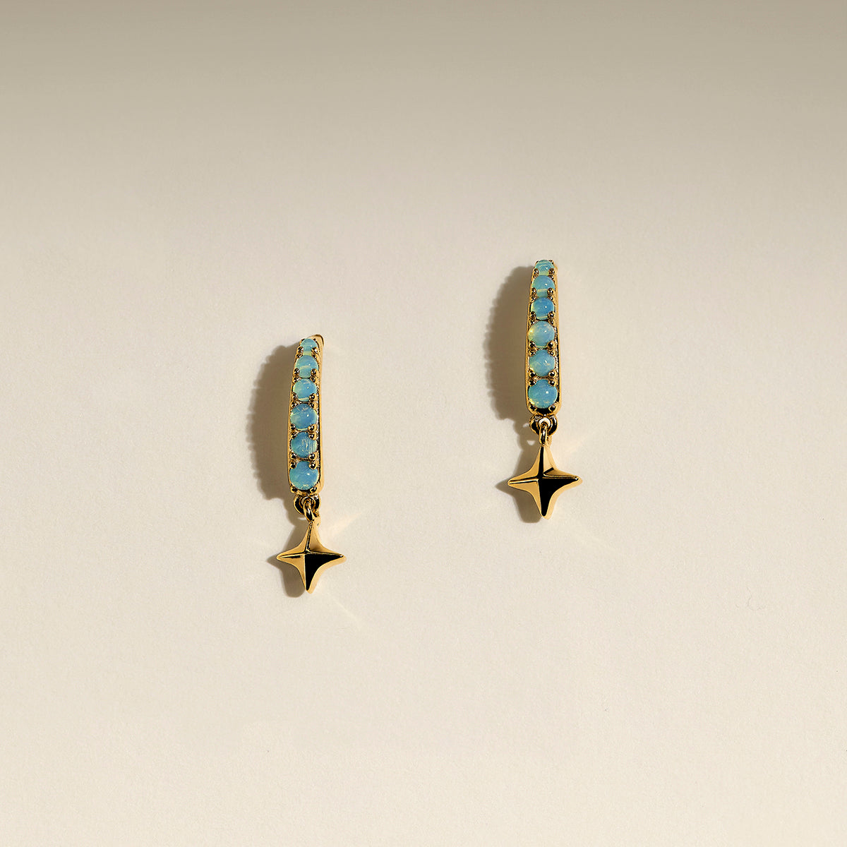 Cosmic Opal Hook Earrings in Gold-Astrid &amp; Miyu