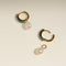 Opal & Pearl Charm Huggies in Gold-Astrid &amp; Miyu