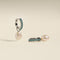 Opal & Pearl Charm Huggies in Silver-Astrid &amp; Miyu