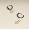 Opal & Pearl Charm Huggies in Silver-Astrid &amp; Miyu