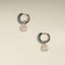 Opal & Pearl Charm Huggies in Silver-Astrid &amp; Miyu