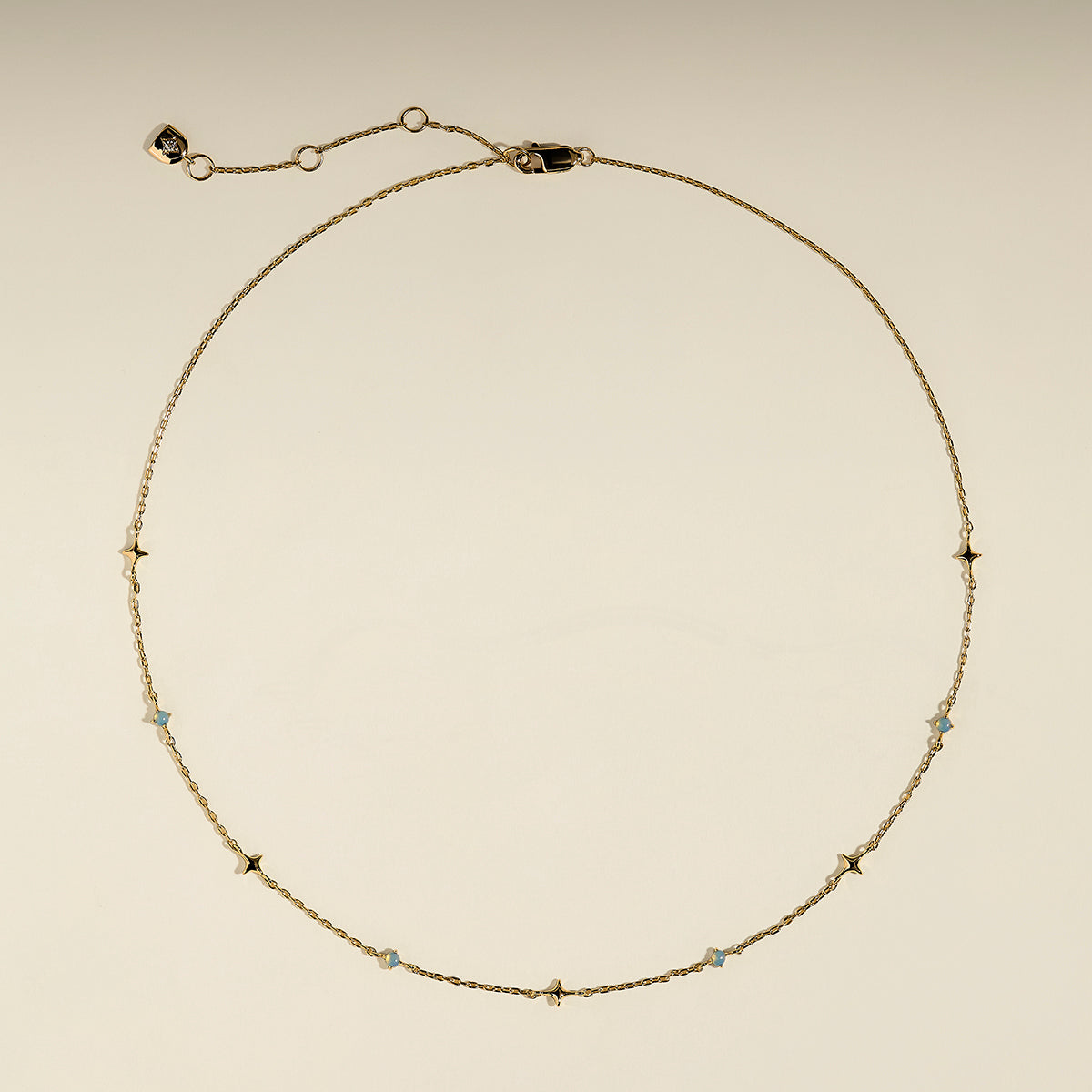 Cosmic Opal Charm Necklace in Gold-Astrid &amp; Miyu