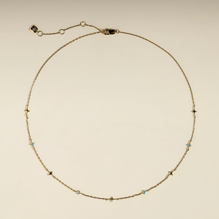 Cosmic Opal Charm Necklace in Gold-Astrid &amp; Miyu