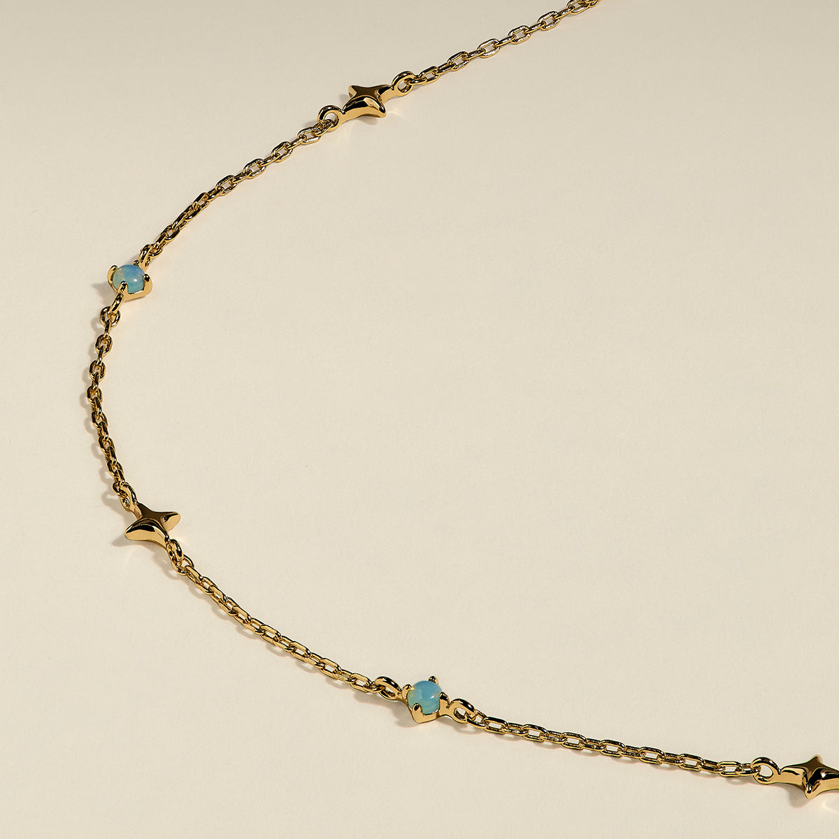 Cosmic Opal Charm Necklace in Gold-Astrid &amp; Miyu
