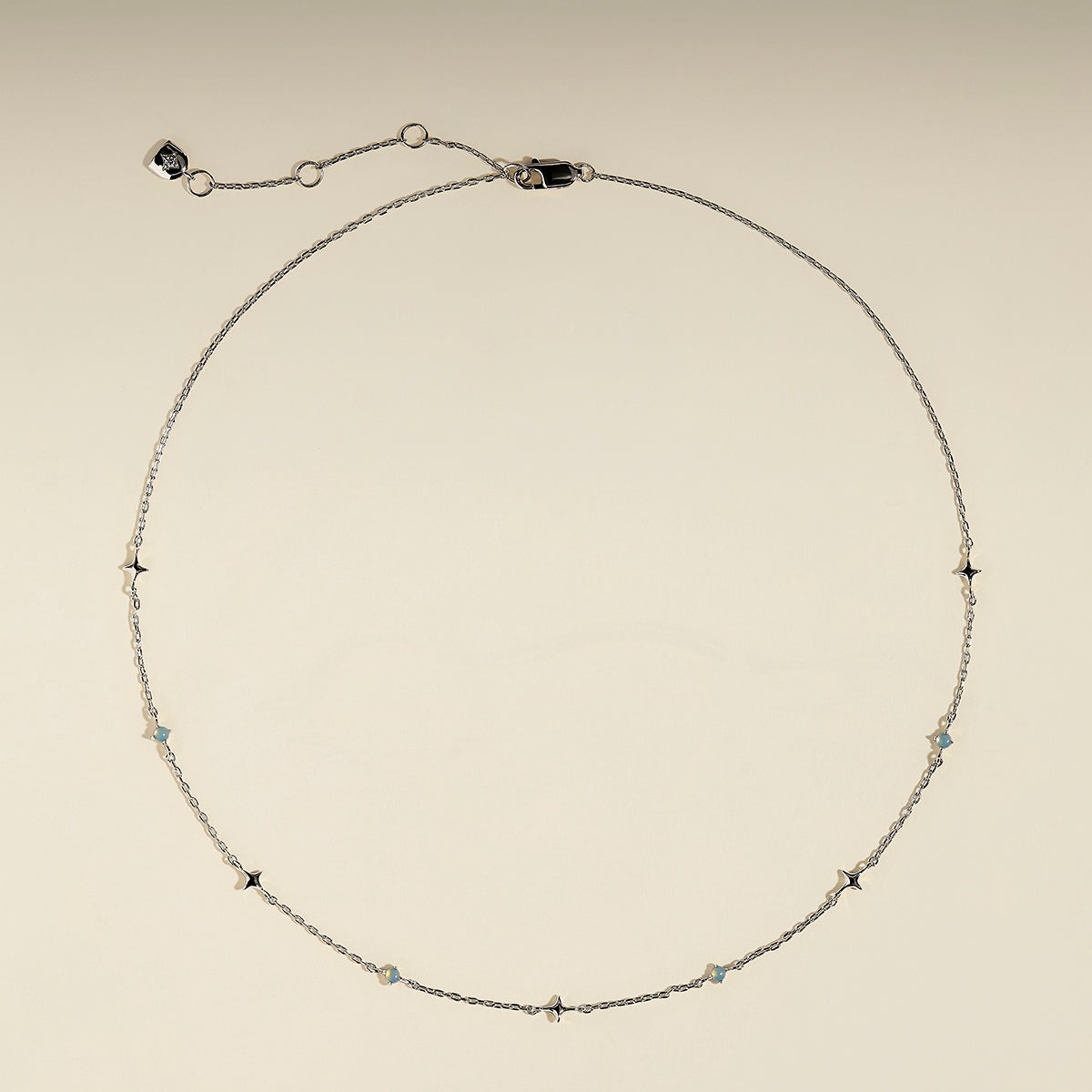 Cosmic Opal Charm Necklace in Silver-Astrid &amp; Miyu