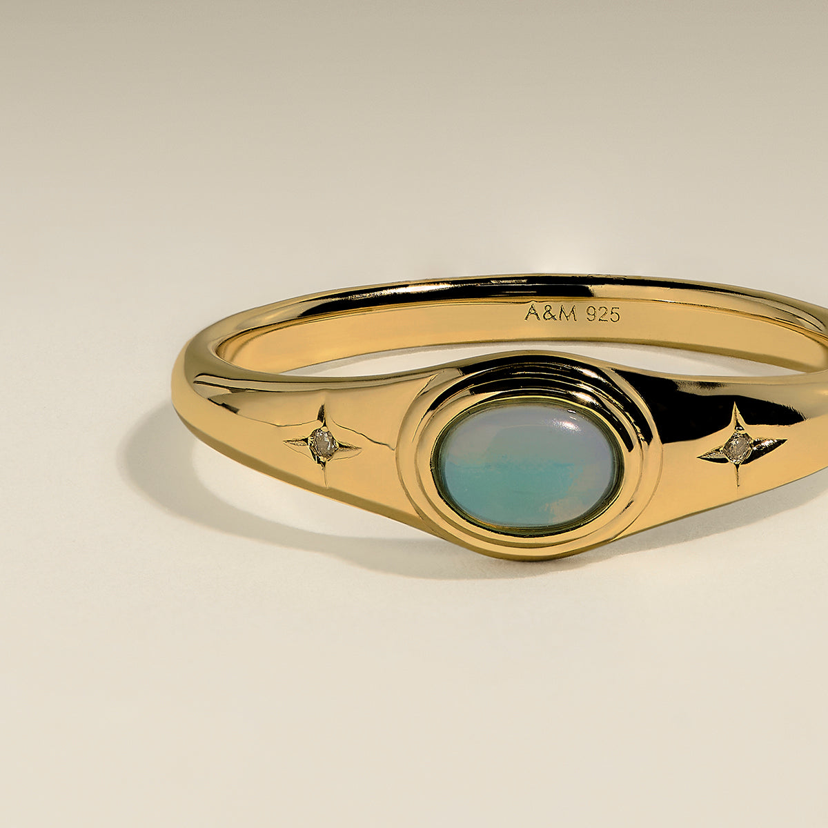 Cosmic Opal Cocktail Ring in Gold-Astrid &amp; Miyu
