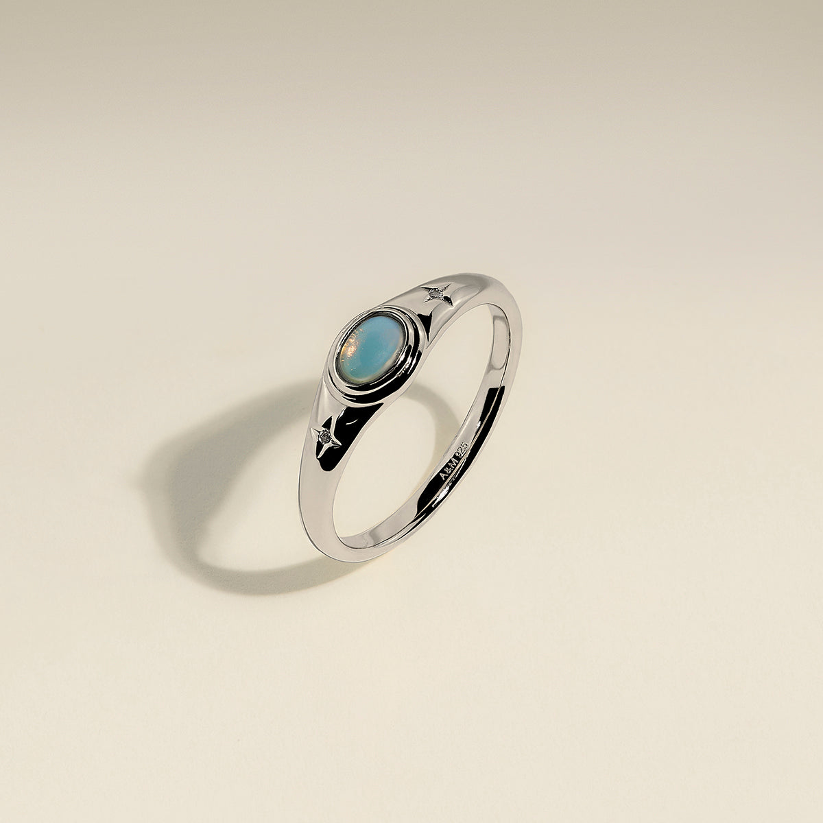 Cosmic Opal Cocktail Ring in Silver-Astrid &amp; Miyu