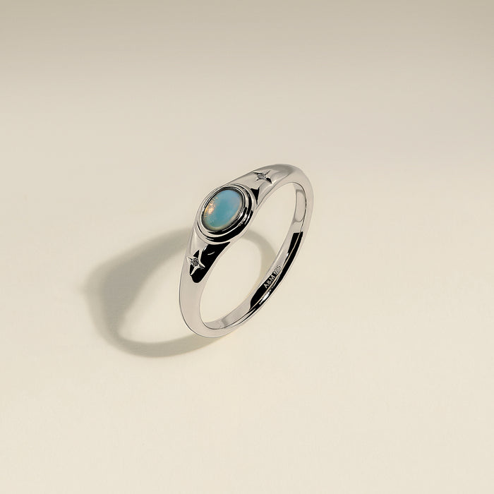 Cosmic Opal Cocktail Ring in Silver-Astrid &amp; Miyu