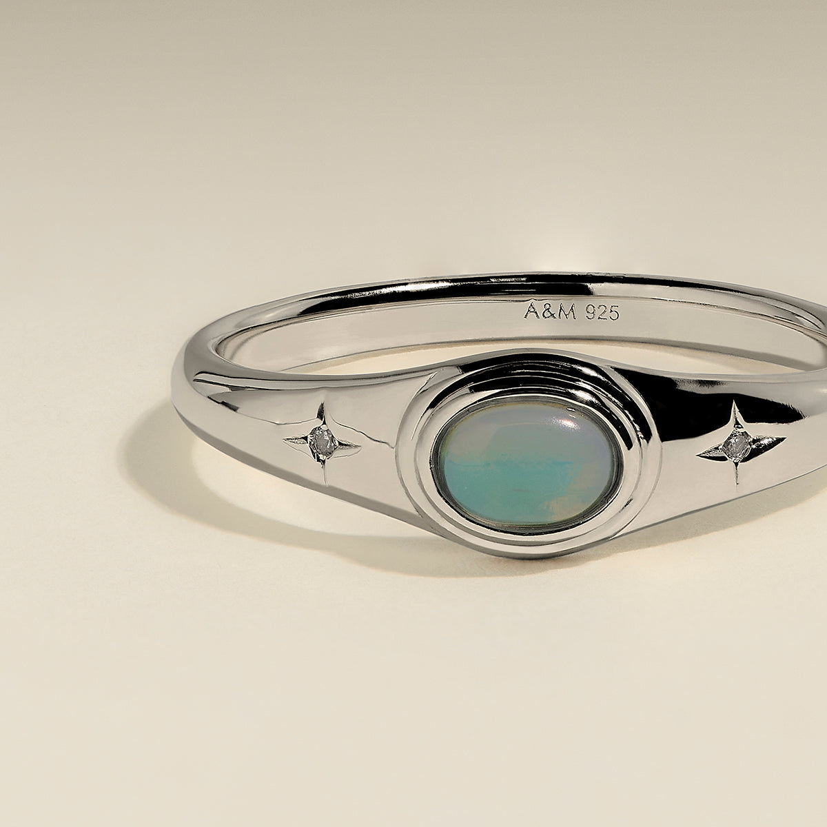 Cosmic Opal Cocktail Ring in Silver-Astrid &amp; Miyu