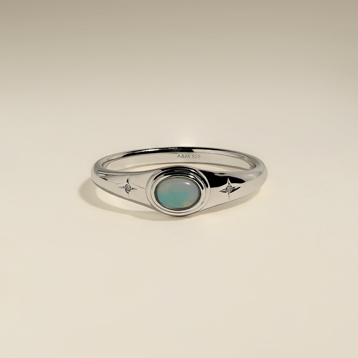 Cosmic Opal Cocktail Ring in Silver-Astrid &amp; Miyu