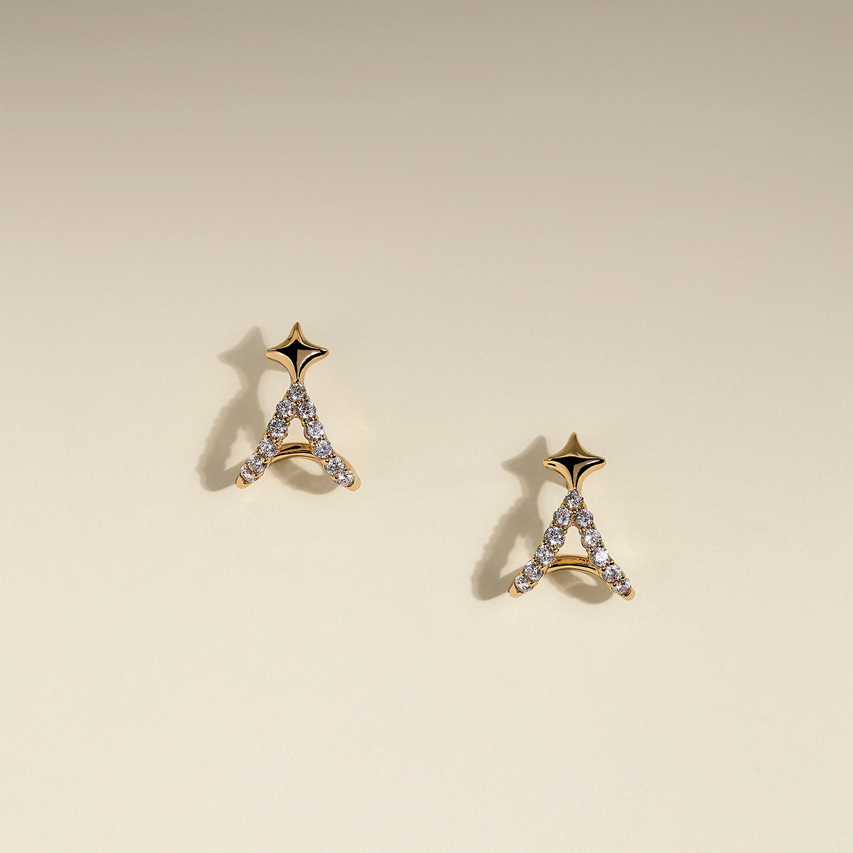 Cosmic Star Illusion Studs in Gold-Astrid &amp; Miyu