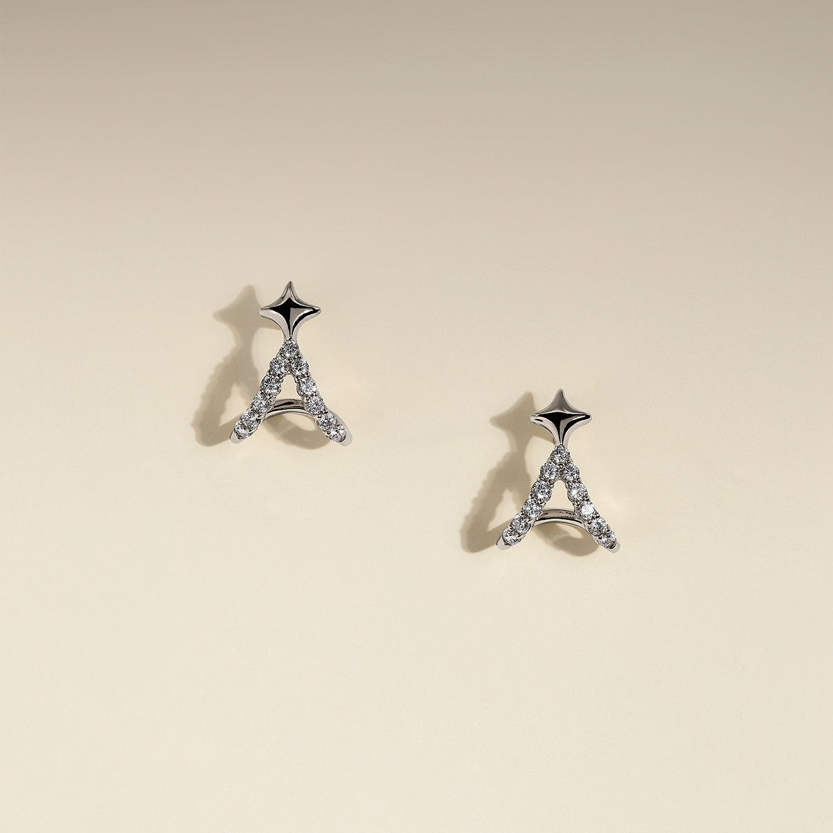 Cosmic Star Illusion Studs in Silver-Astrid &amp; Miyu