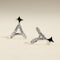 Cosmic Star Illusion Studs in Silver-Astrid &amp; Miyu