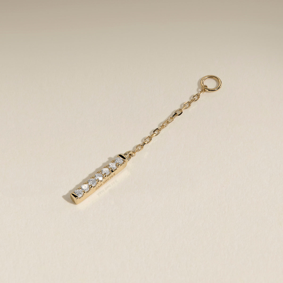 Diamond Pavé Ear Chain in Solid Gold-Astrid &amp; Miyu