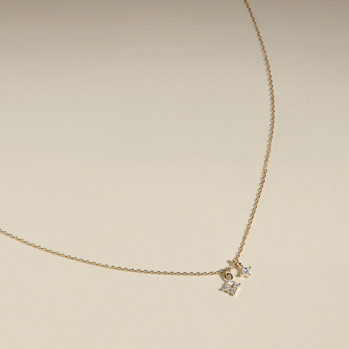 Cosmic Diamond Pendant Necklace in Solid Gold-Astrid &amp; Miyu