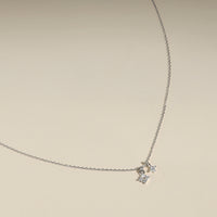 Cosmic Diamond Pendant Necklace in Solid White Gold-Astrid &amp; Miyu