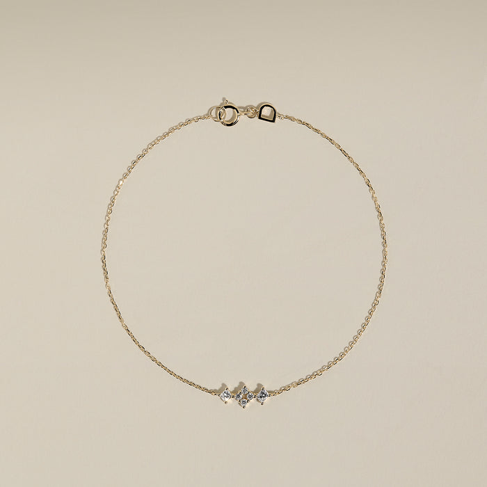 Cosmic Diamond Bracelet in Solid Gold-Astrid &amp; Miyu