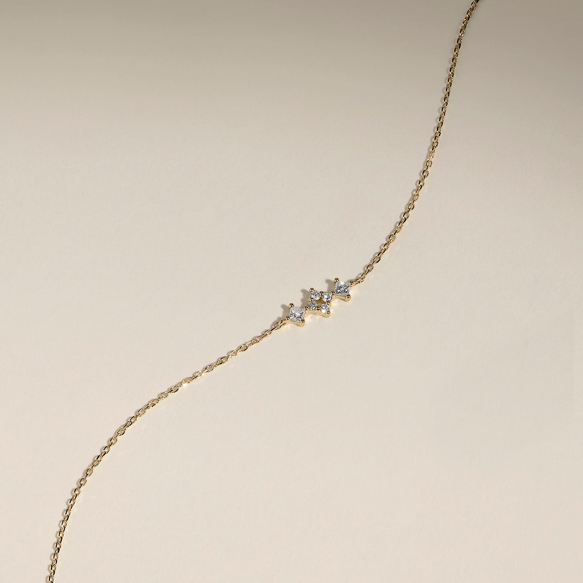 Cosmic Diamond Bracelet in Solid Gold-Astrid &amp; Miyu