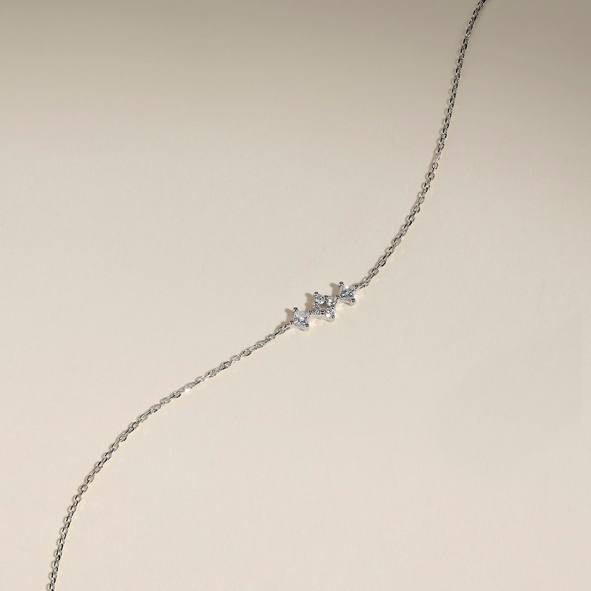 Cosmic Diamond Bracelet in Solid White Gold-Astrid &amp; Miyu