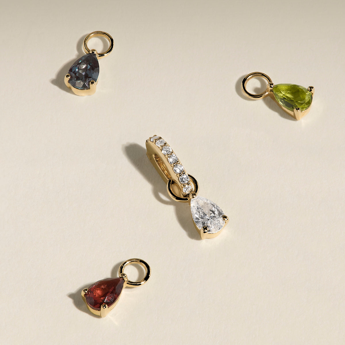 Diamond Pavé Connector in Solid Gold-Astrid &amp; Miyu