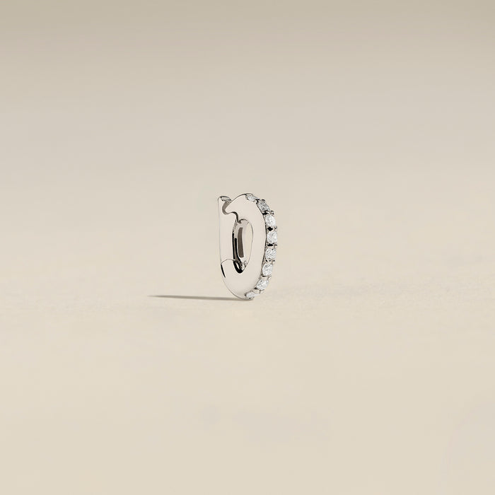 Diamond Pavé Connector in Solid White Gold-Astrid &amp; Miyu