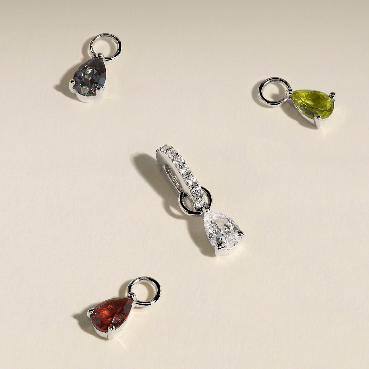 Diamond Pavé Connector in Solid White Gold-Astrid &amp; Miyu