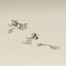 Cosmic Diamond Chain Studs in Solid White Gold-Astrid &amp; Miyu