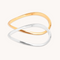 Wave Bangle Stacking Set in Mixed Metal-Astrid &amp; Miyu