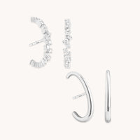 Orbit Studs Stacking Set in Silver-Astrid &amp; Miyu