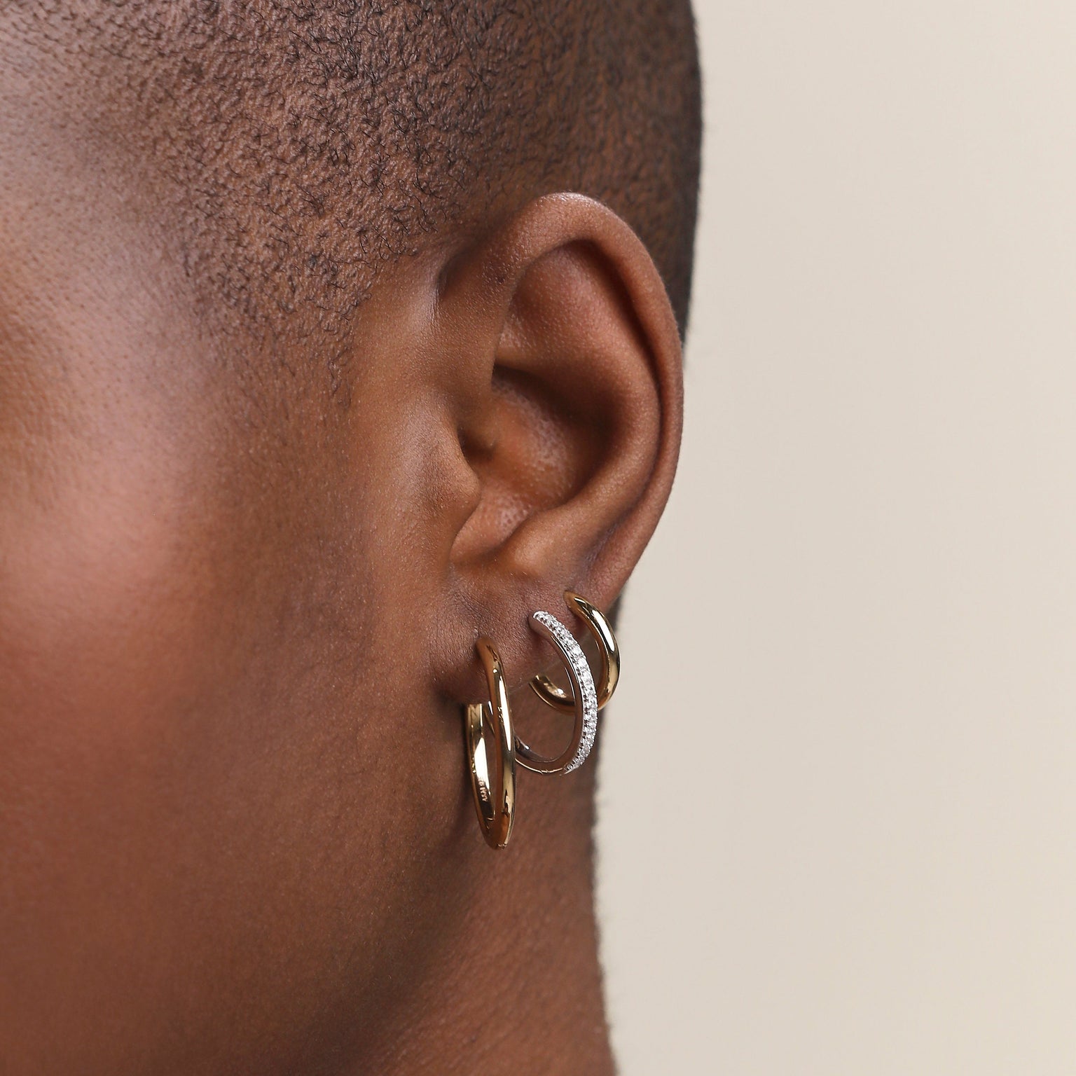 Essential Hoops Stacking Set in Mixed Metal