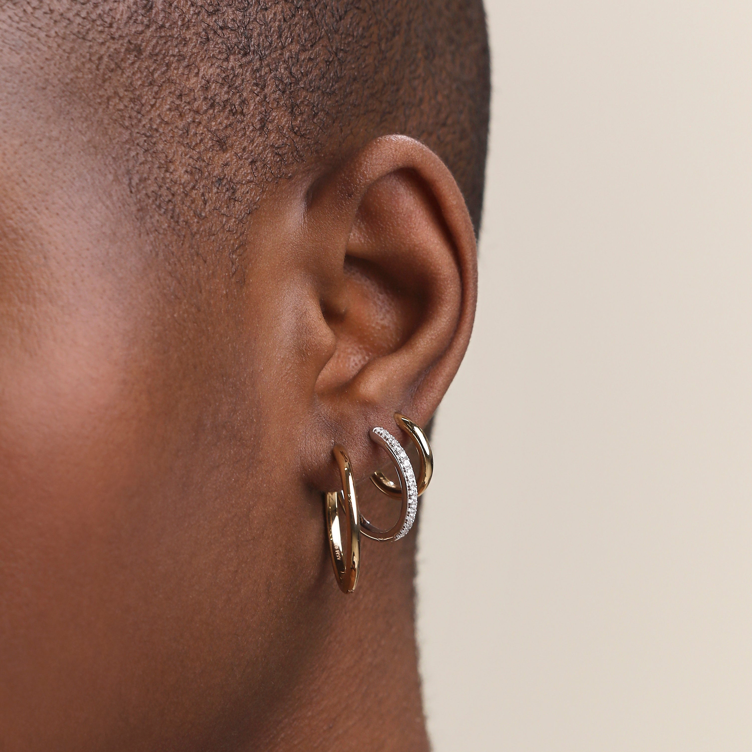Essential Hoops Stacking Set in Mixed Metal