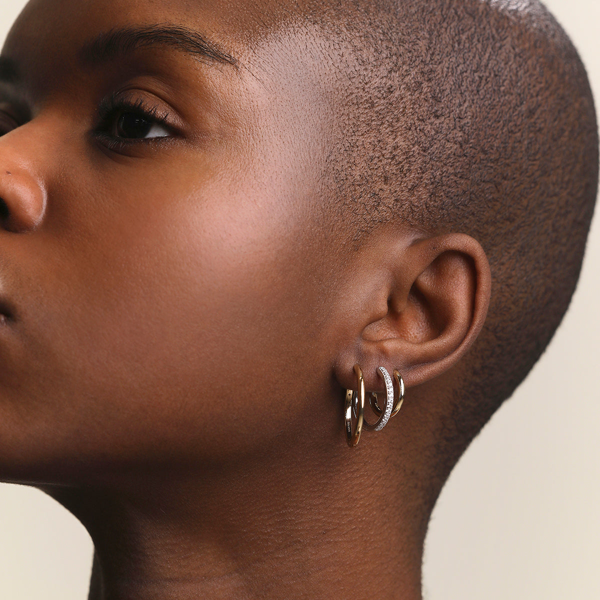 Essential Hoops Stacking Set in Mixed Metal-Astrid &amp; Miyu