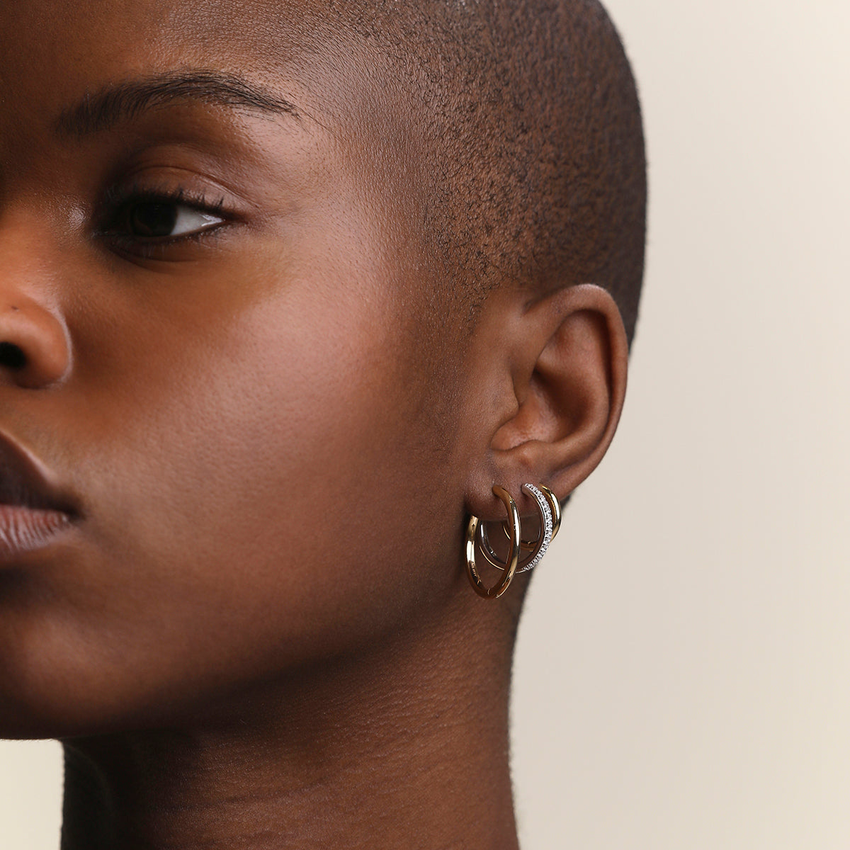 Essential Hoops Stacking Set in Mixed Metal-Astrid &amp; Miyu