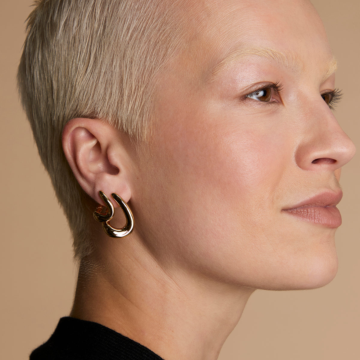 Molten Hoops Stacking Set in Gold-Astrid &amp; Miyu