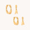 Crossover Illusion Hoops Stacking Set in Gold-Astrid &amp; Miyu