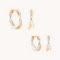 Crossover Illusion Hoops Stacking Set in Mixed Metal-Astrid &amp; Miyu
