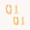 Crossover Illusion Hoops Stacking Set in Gold-Astrid &amp; Miyu