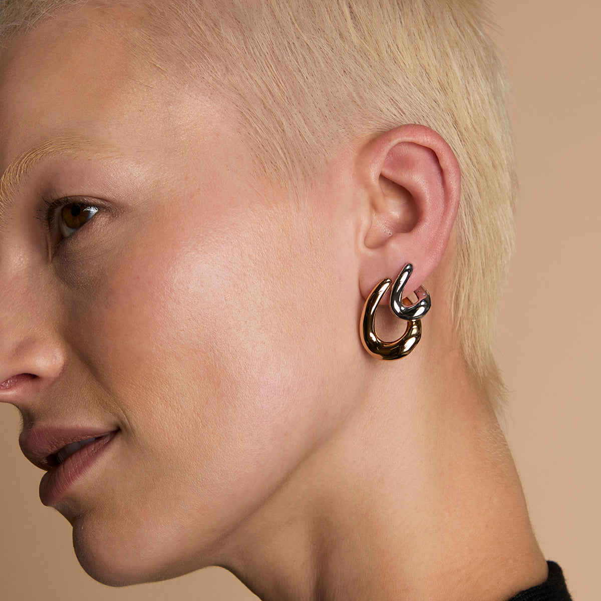 Molten Hoops Stacking Set in Mixed Metal-Astrid &amp; Miyu