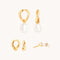 Serenity Pearl Hoops Stacking Set in Gold-Astrid &amp; Miyu